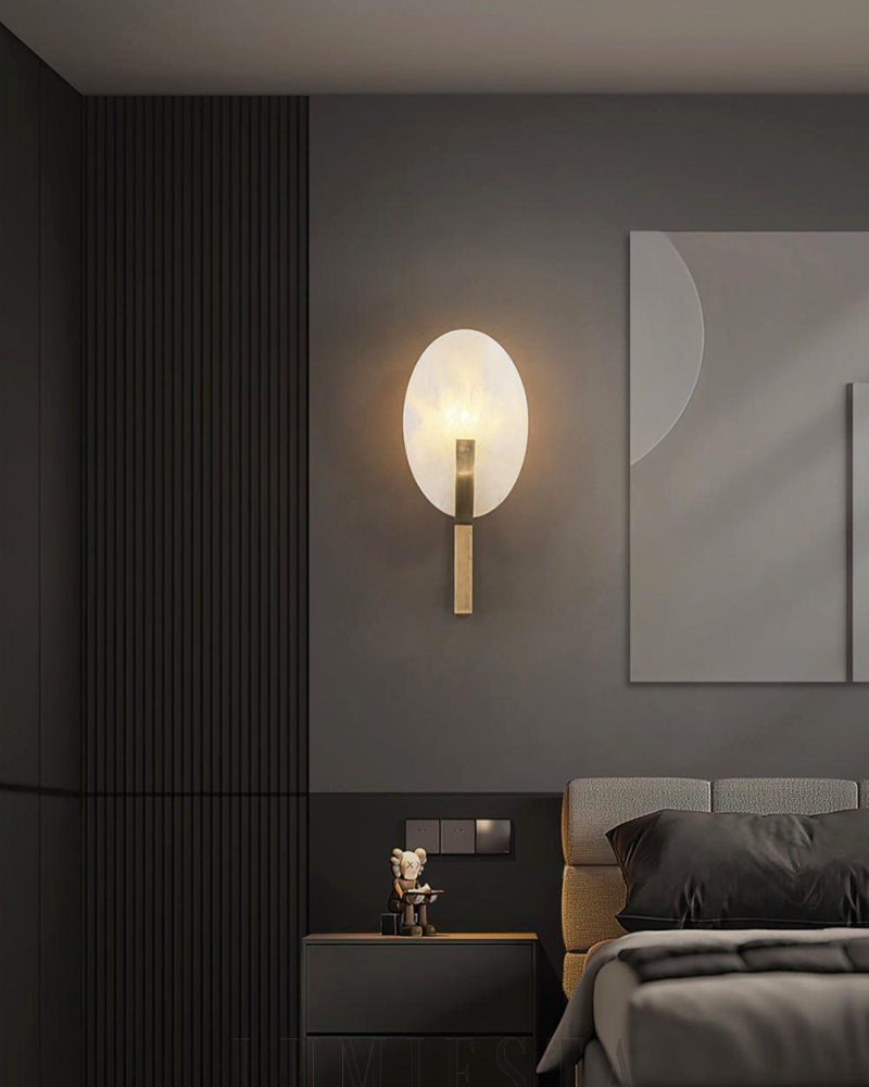Luksusowa lampa ścienna Alice z alabastru w stylu nowoczesnym