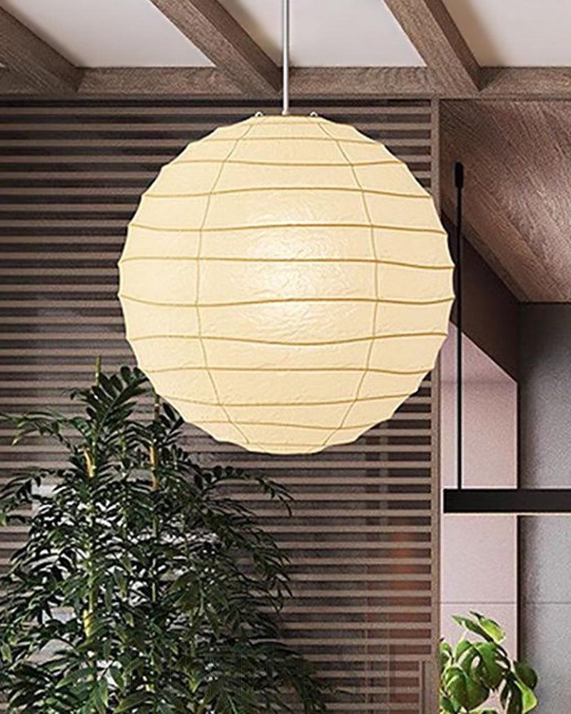 Lampa wisząca Akari 55D w białym kolorze o średnicy 55cm