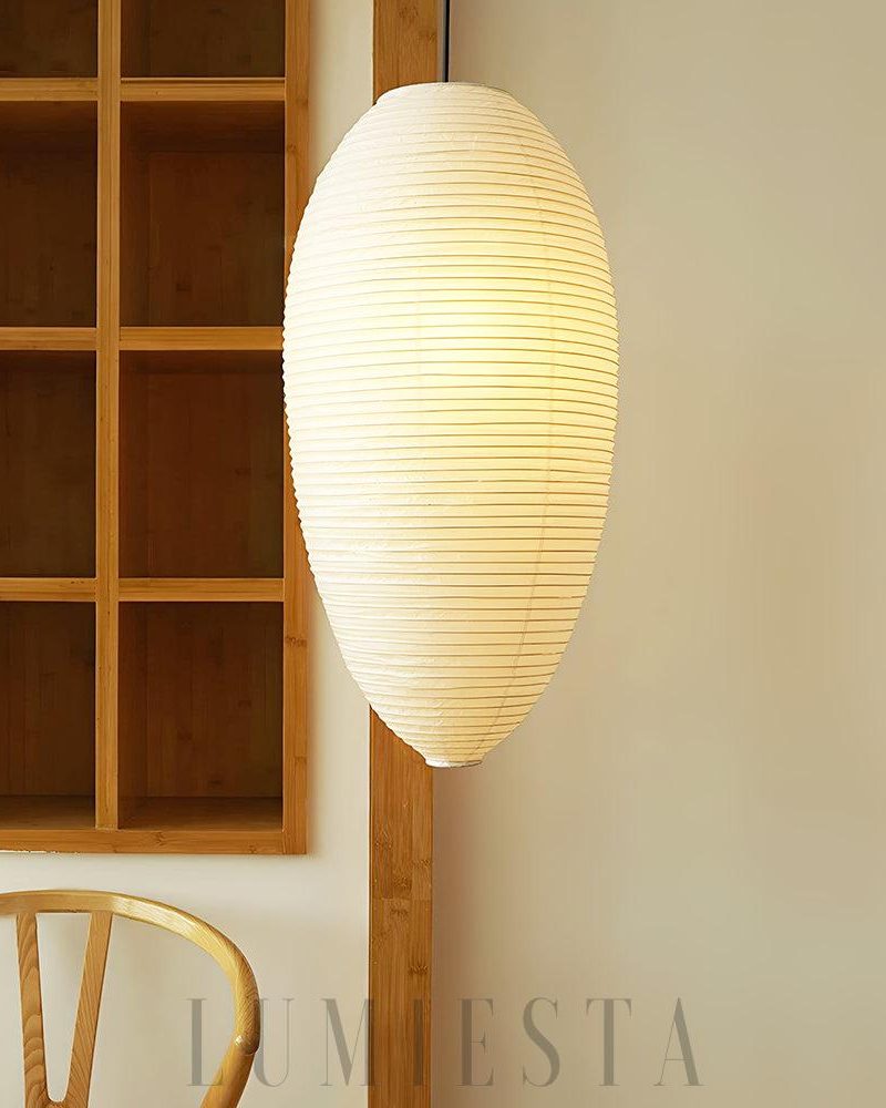 Lampa wisząca Akari 23A 24A w stylu japońskim biała