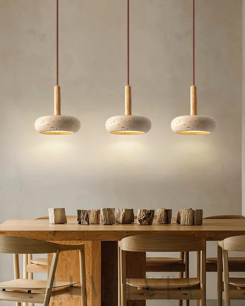 Lampa wisząca z trawertynu w stylu nowoczesnym 15cm