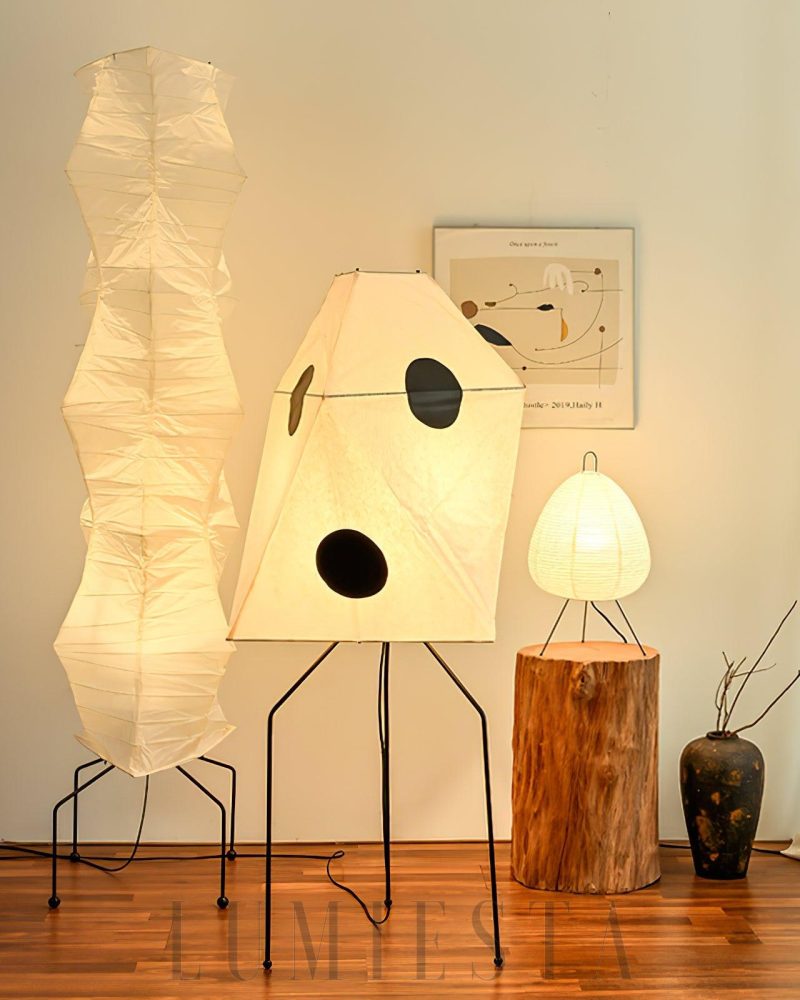 Lampa podłogowa Akari UF3-Q w nowoczesnym stylu biała 48cm 56cm