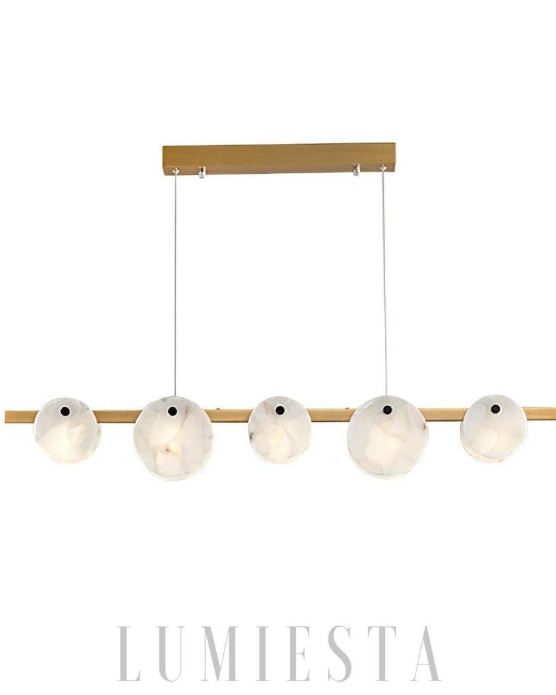 Lampa wisząca Alabaster Trinidad 5 głów w stylu nowoczesnym