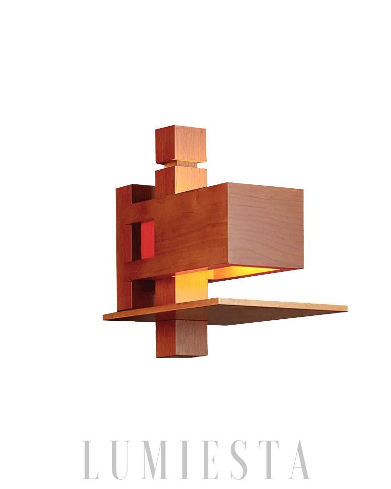 Lampa Ścienna Taliesin Orzechowa Unikalny Styl 25cm 60cm