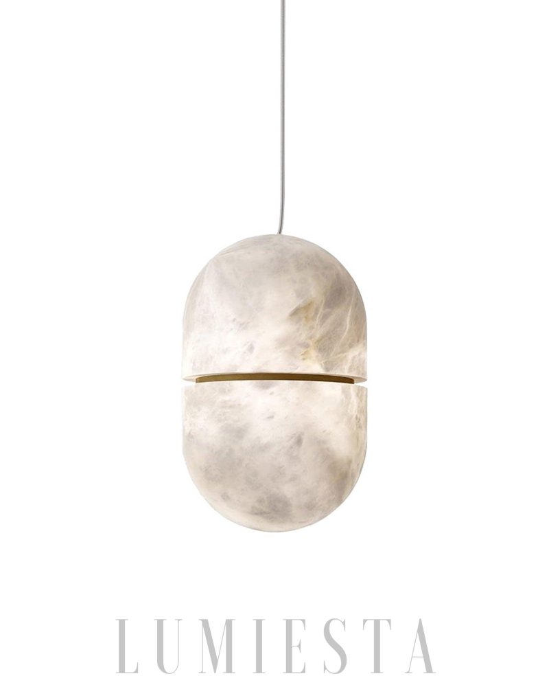 Lampa wisząca YUM w stylu minimalistycznym z alabastru