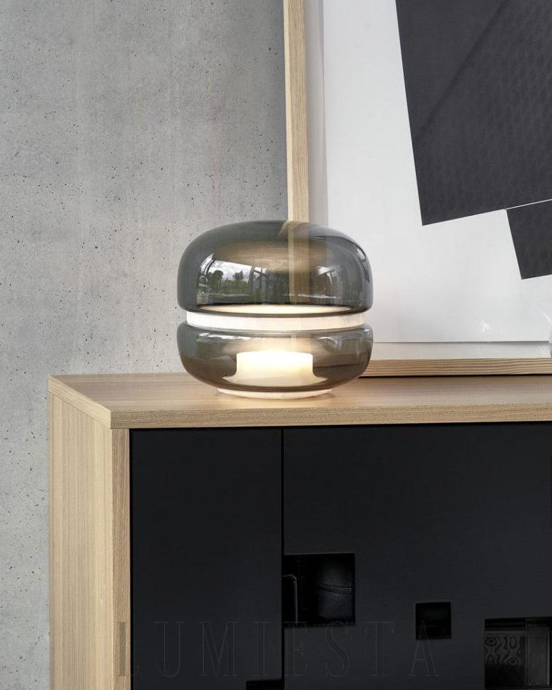 Lampa stołowa z alabastru i szkła w eleganckim stylu