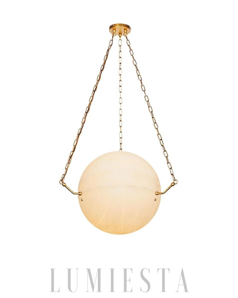 Lampa wisząca Sphere Atlas z alabastru w stylu nowoczesnym