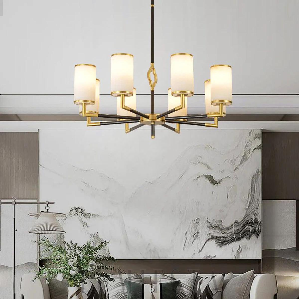 Alaska - lampa wisząca w stylu nowoczesnym z alabastru