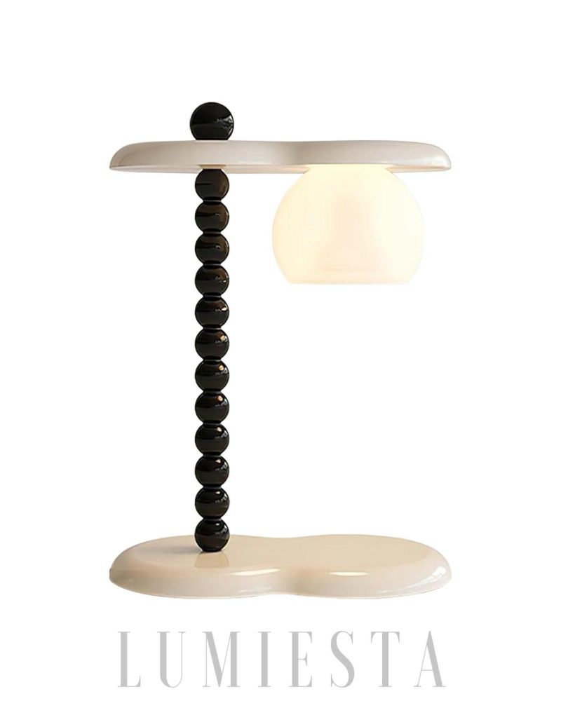 Lampa stołowa Everalda z podgrzewaczem świec w stylu nowoczesnym