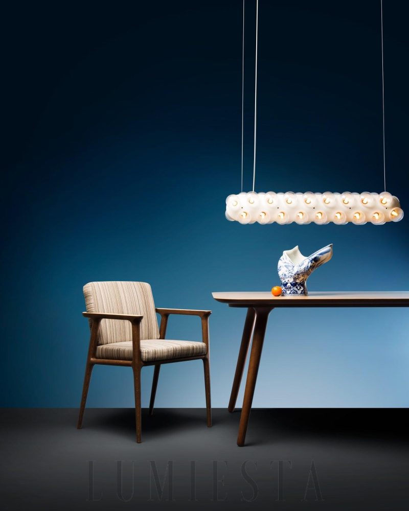 Lampa wisząca Prop Light podwójna pionowa biała 99 cm