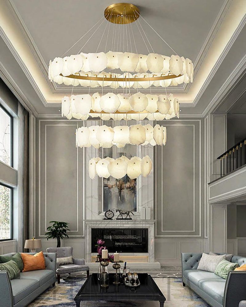 Letha - lampa żyrandolowa w stylu nowoczesnym wielopoziomowa