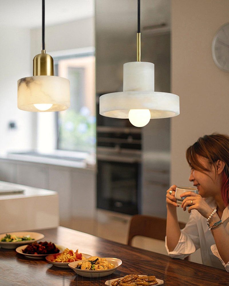 Lampa wisząca Universo ST w stylu alabastrowym 200cm