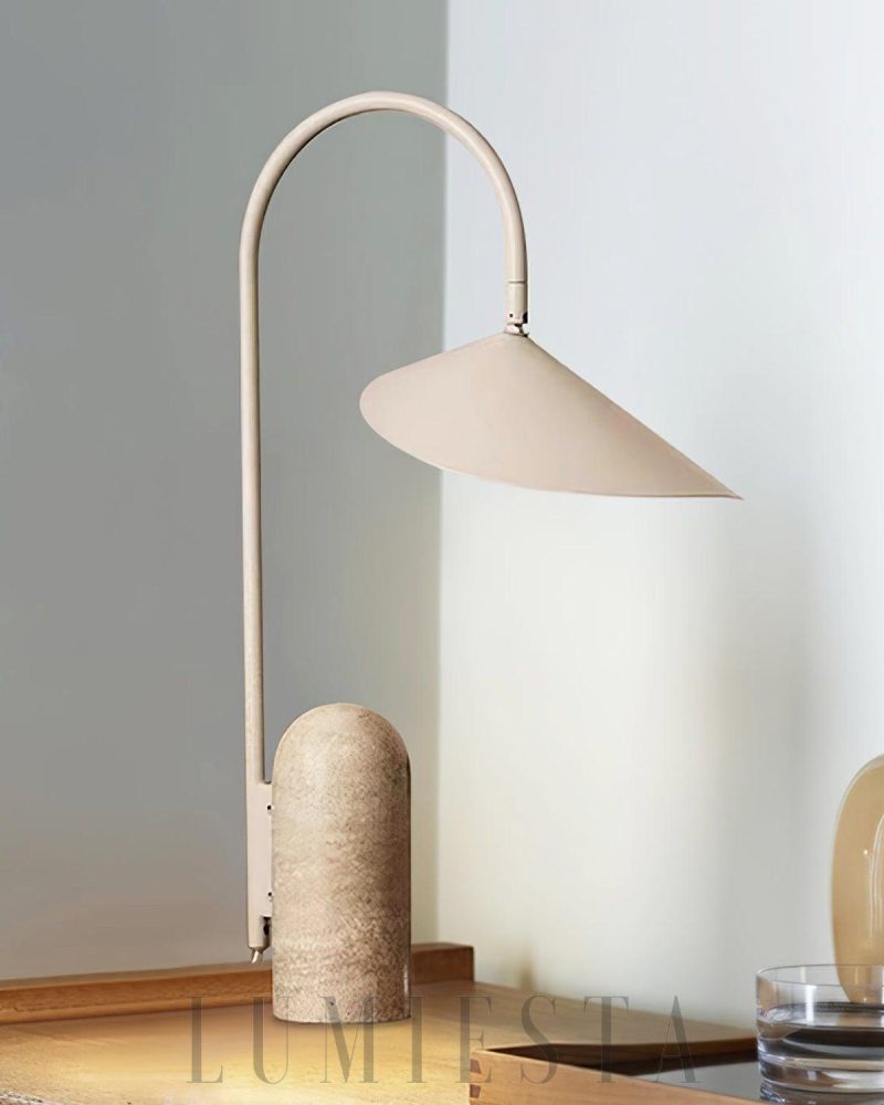 Lampa stołowa Arum Duckbill w stylu nowoczesnym czarna beżowa