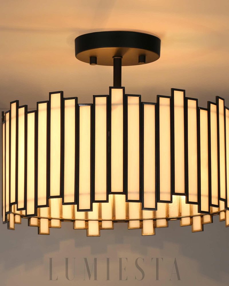 Lampa sufitowa Hemaaolay w stylu nowoczesnym czarna lub złota
