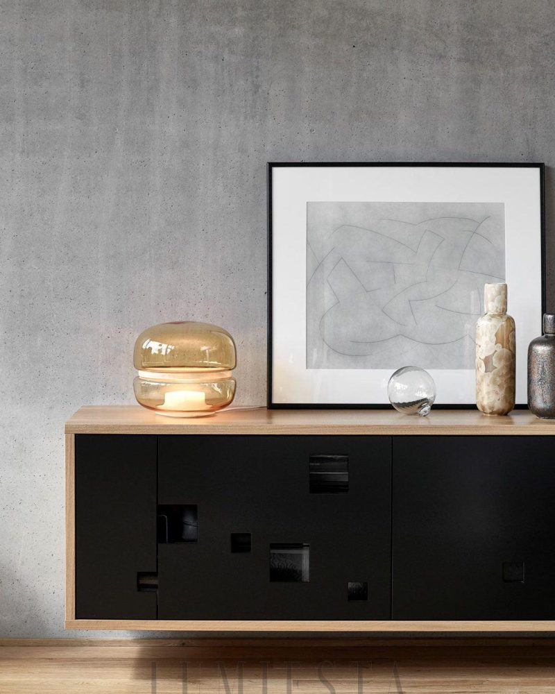 Lampa stołowa z alabastru i szkła w eleganckim stylu