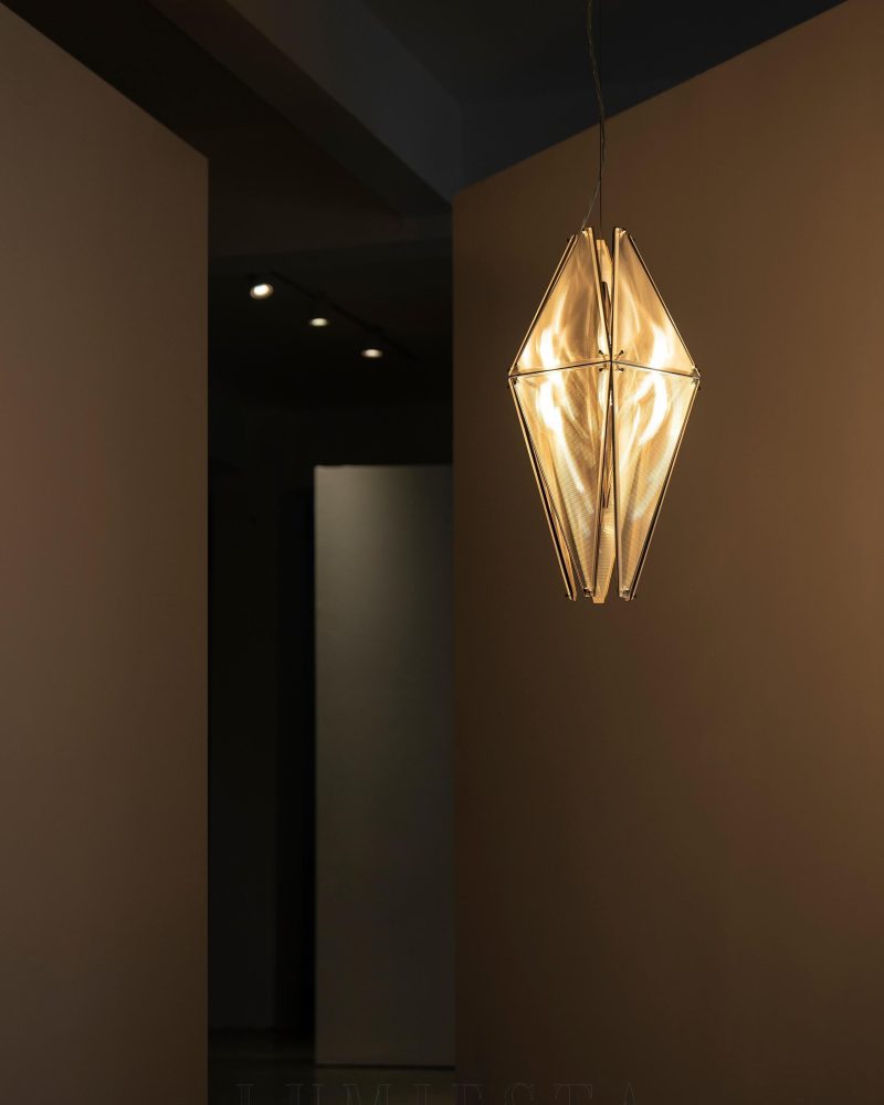 Lampa wisząca Fragment 08 w stylu nowoczesnym z chromem 35 5cm