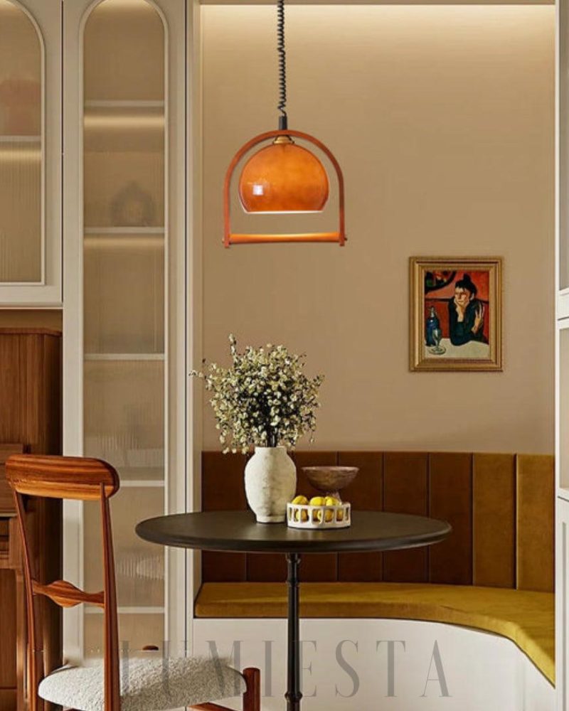Kawowa Lampa Wisząca Pallade 30cm Elegancki Design do Wnętrz