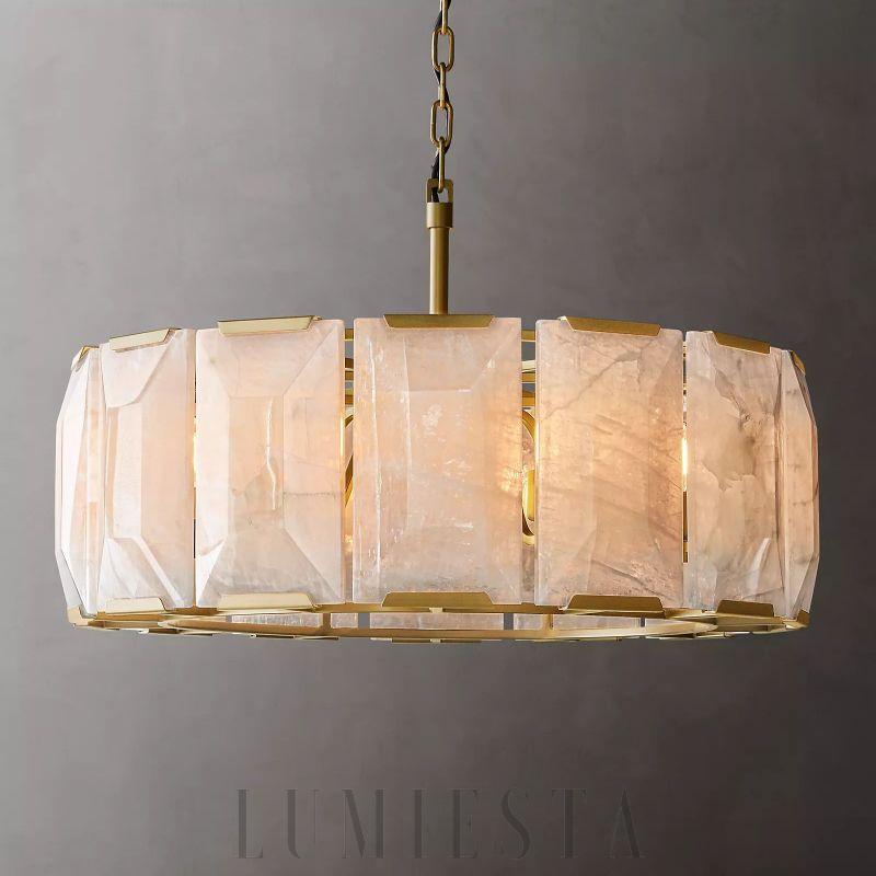 Lampa wisząca Harson Calcite okrągła 31 cala w różnych kolorach