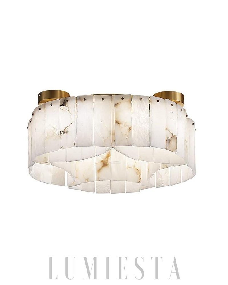 Lampa sufitowa Alabaster nowoczesna w kolorze złotym 55cm