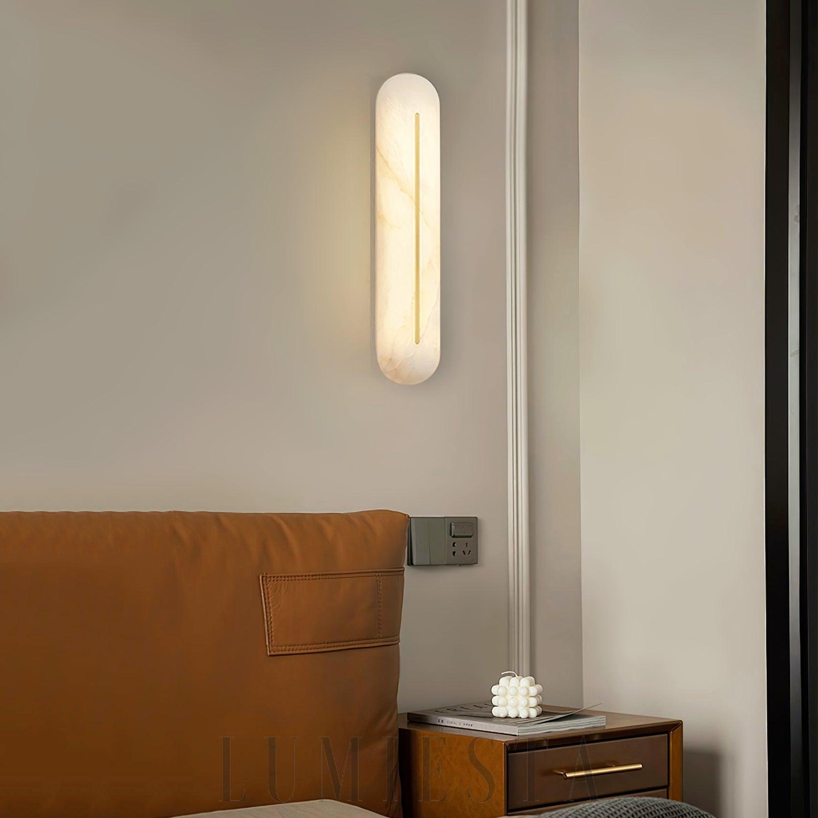 Lampa ścienna Alabaster Orbison w eleganckim stylu 10cm 46cm