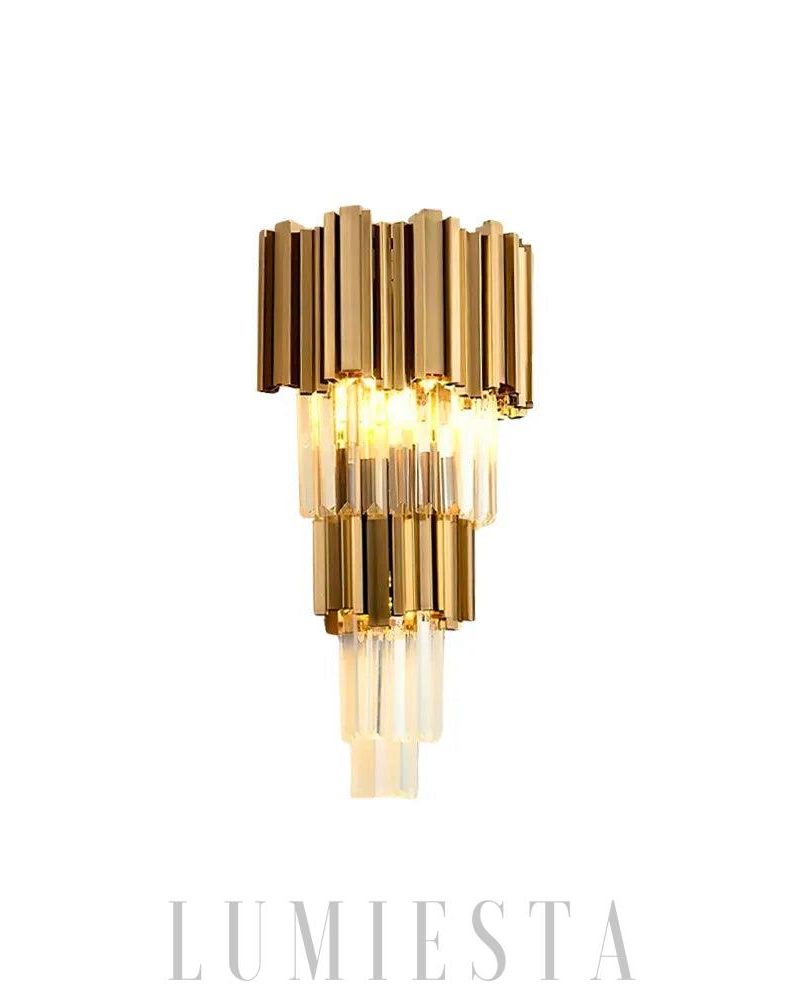 Lampa ścienna Bourbons Grand w złotym kolorze 30x60 cm