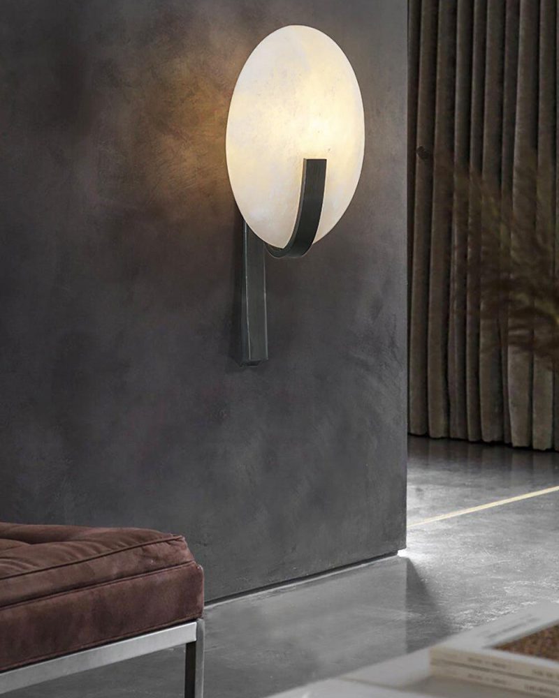 Luksusowa lampa ścienna Alice z alabastru w stylu nowoczesnym