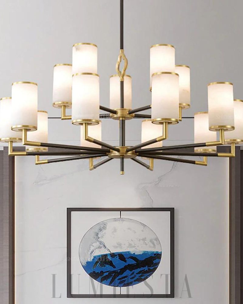 Alaska - lampa wisząca w stylu nowoczesnym z alabastru
