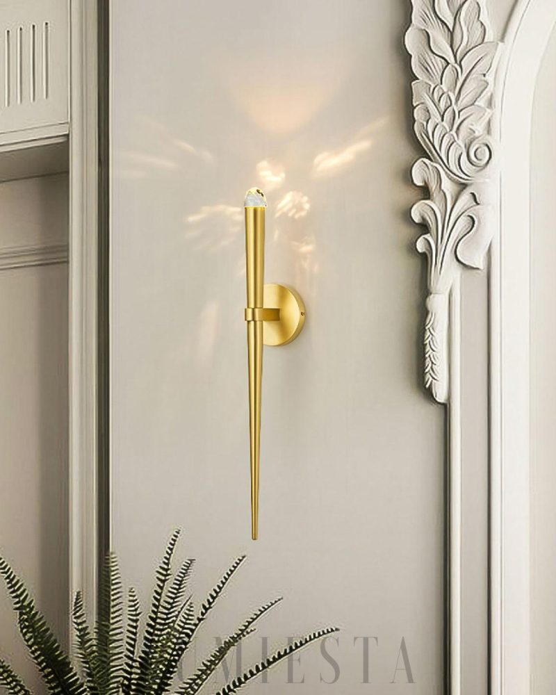 Lampa ścienna Spinal Tube w stylu industrialnym z kryształem