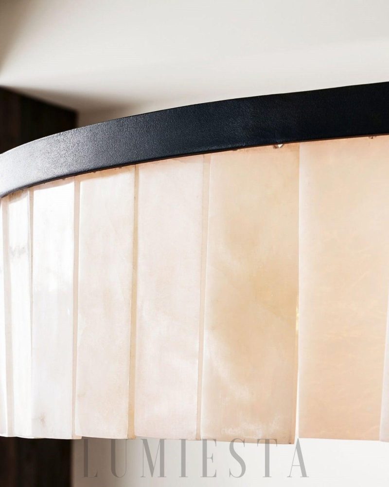 Alabastr - lampa wisząca okrągła w stylu minimalistycznym