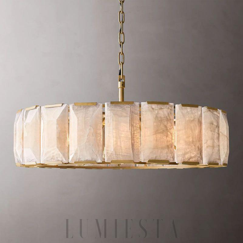 Lampa wisząca Harson Calcite okrągła 43 cali elegancki styl