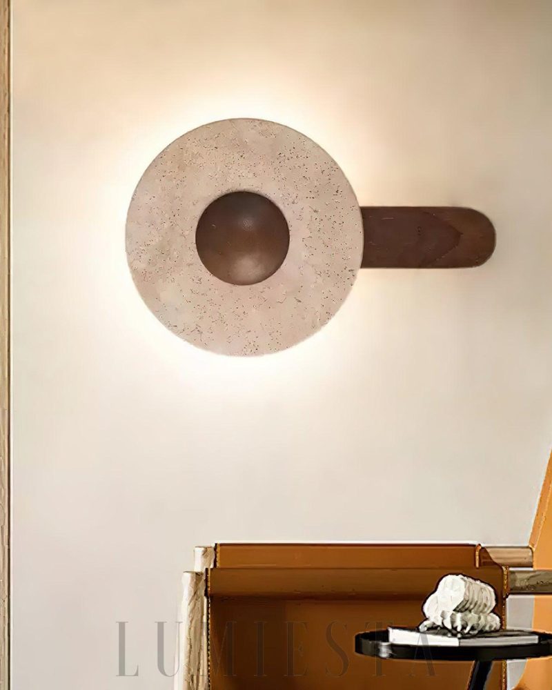 Lampa ścienna Travertine Lunar w stylu nowoczesnym 20cm