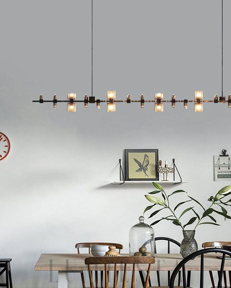 Lampa wisząca Semper Mia w stylu nowoczesnym z mosiądzu 120cm