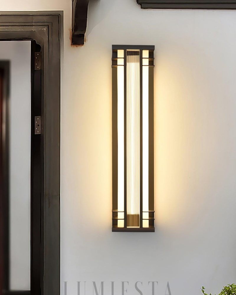 Nowoczesna lampa ścienna podwójna zewnętrzna w stylu eleganckim