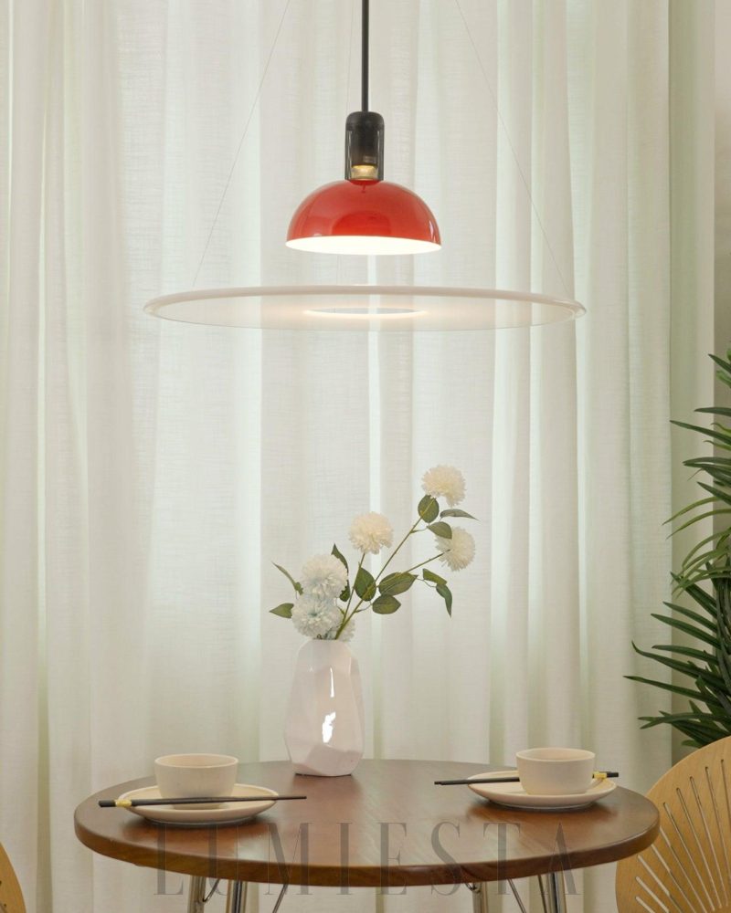 Lampa wisząca Frisbi w stylu nowoczesnym z akrylu 40cm 60cm