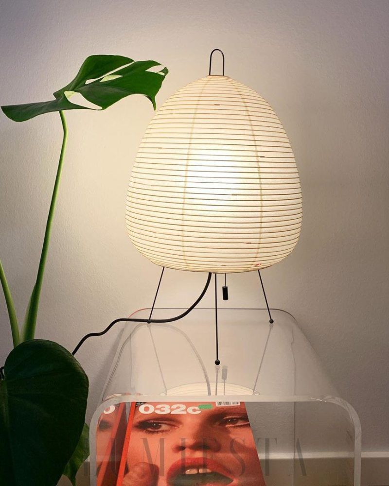 Lampa stołowa Akari 1A w stylu japońskim z mulberry paper