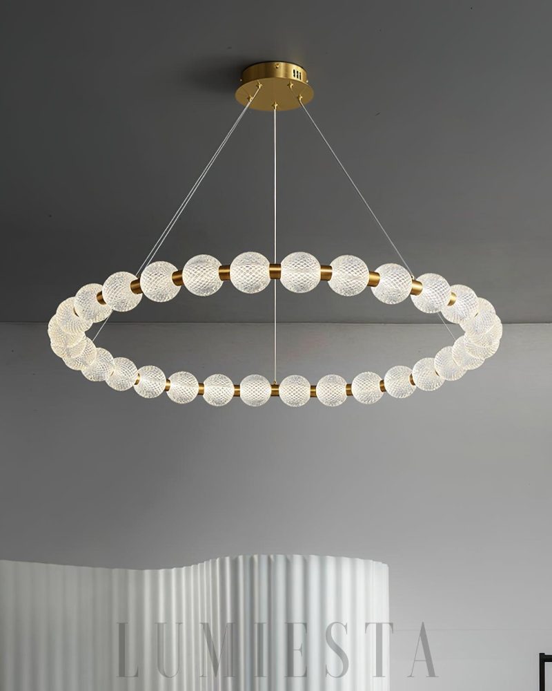 Lampa wisząca Pearl Mosiądz z regulacją barwy światła