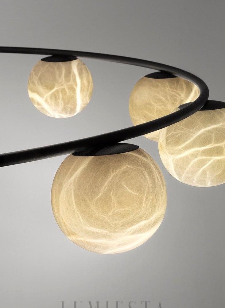 Lampa wisząca Tribeca z alabastru w stylu nowoczesnym
