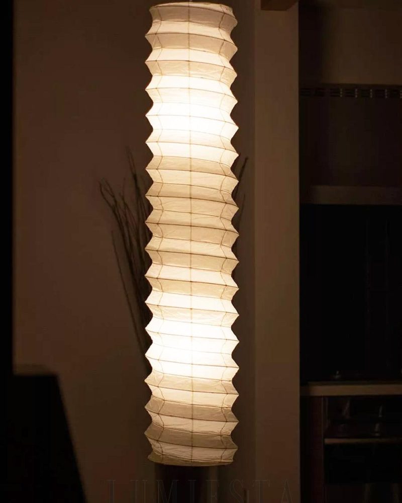 Lampa wisząca Akari 31N z papieru w kształcie cylindrycznym