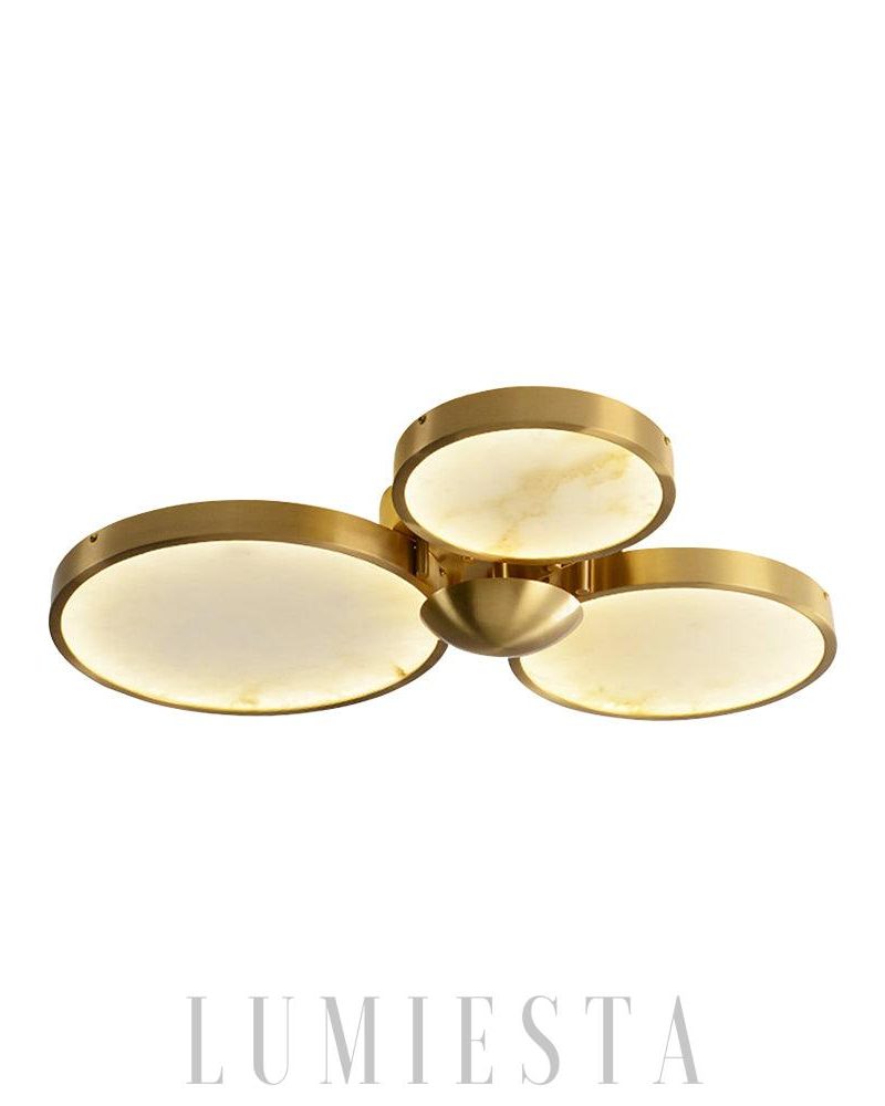 Lampa sufitowa Alabaster w nowoczesnym stylu złoto biała