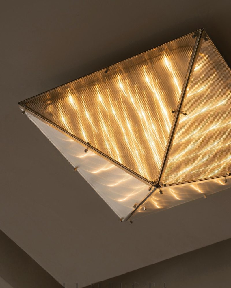 Lampa sufitowa Fragment 06 z przezroczystym szkłem w chromie