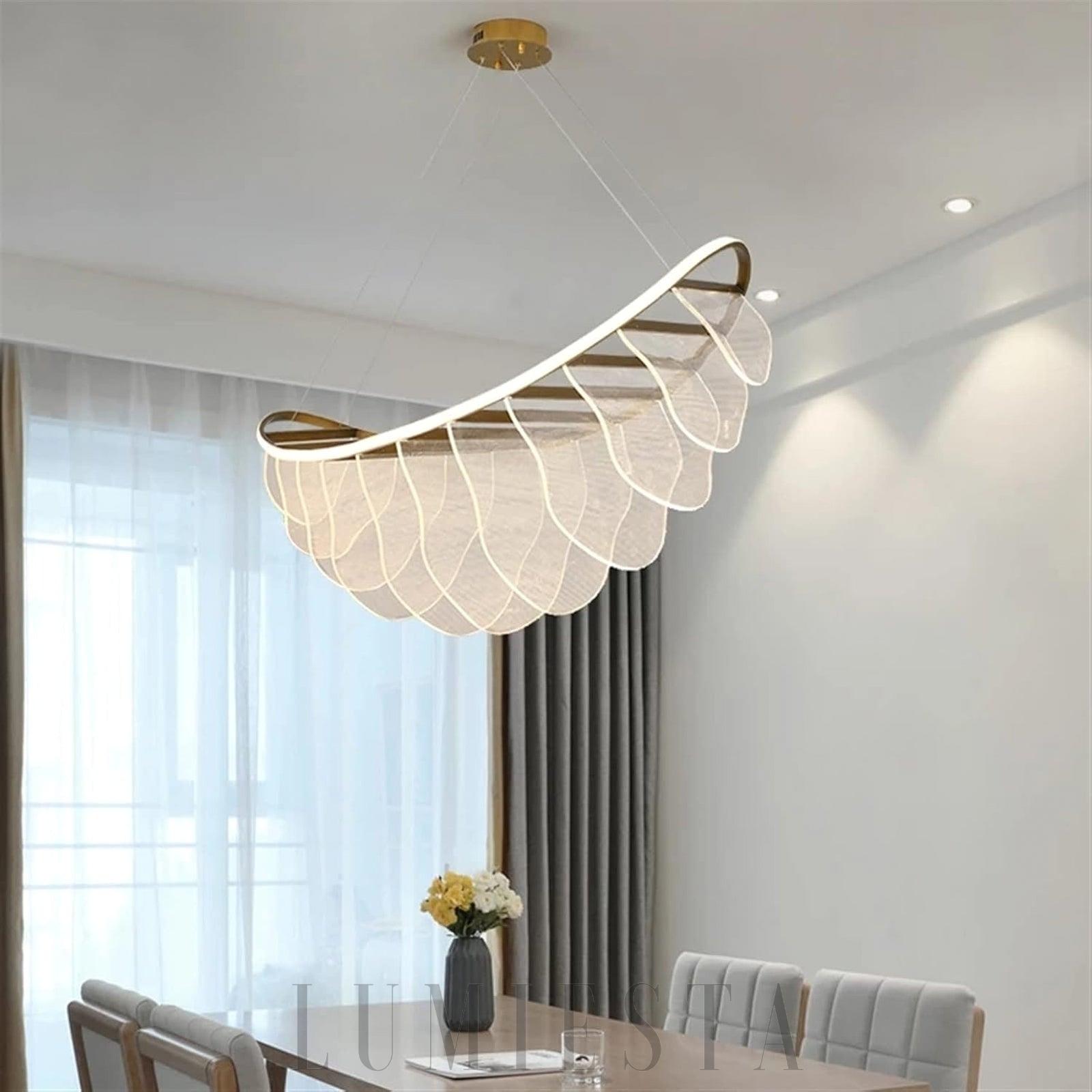 Lampa wisząca Marvel w stylu nowoczesnym złota srebrna 60cm 80cm 100cm 120cm