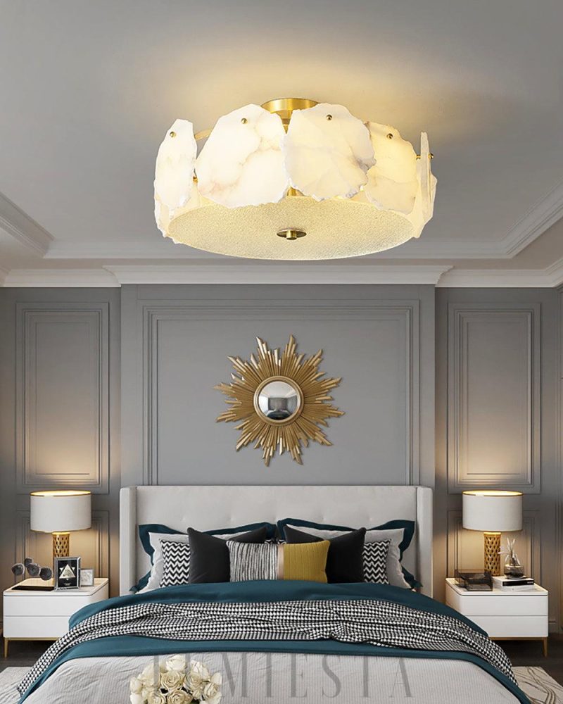 Lampa sufitowa Alabaster Artze Mosiądz w nowoczesnym stylu