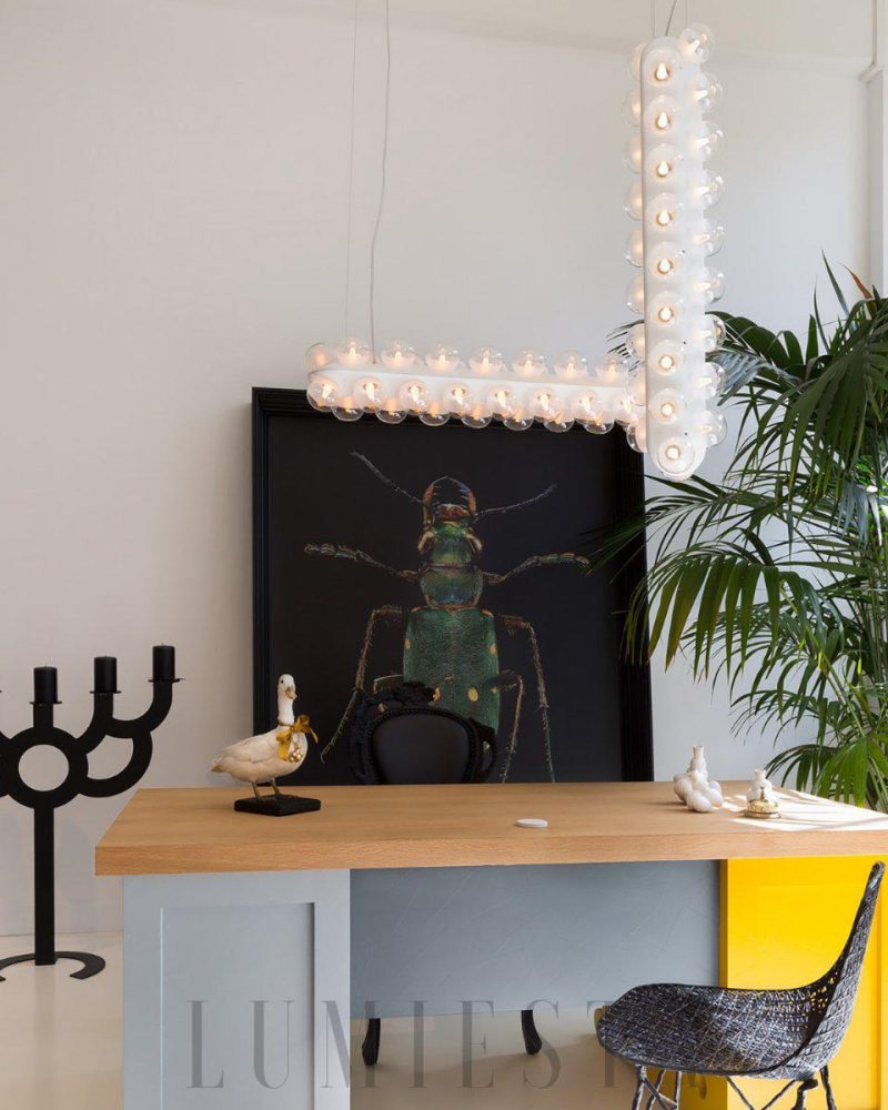 Lampa wisząca Prop Double w stylu nowoczesnym biała