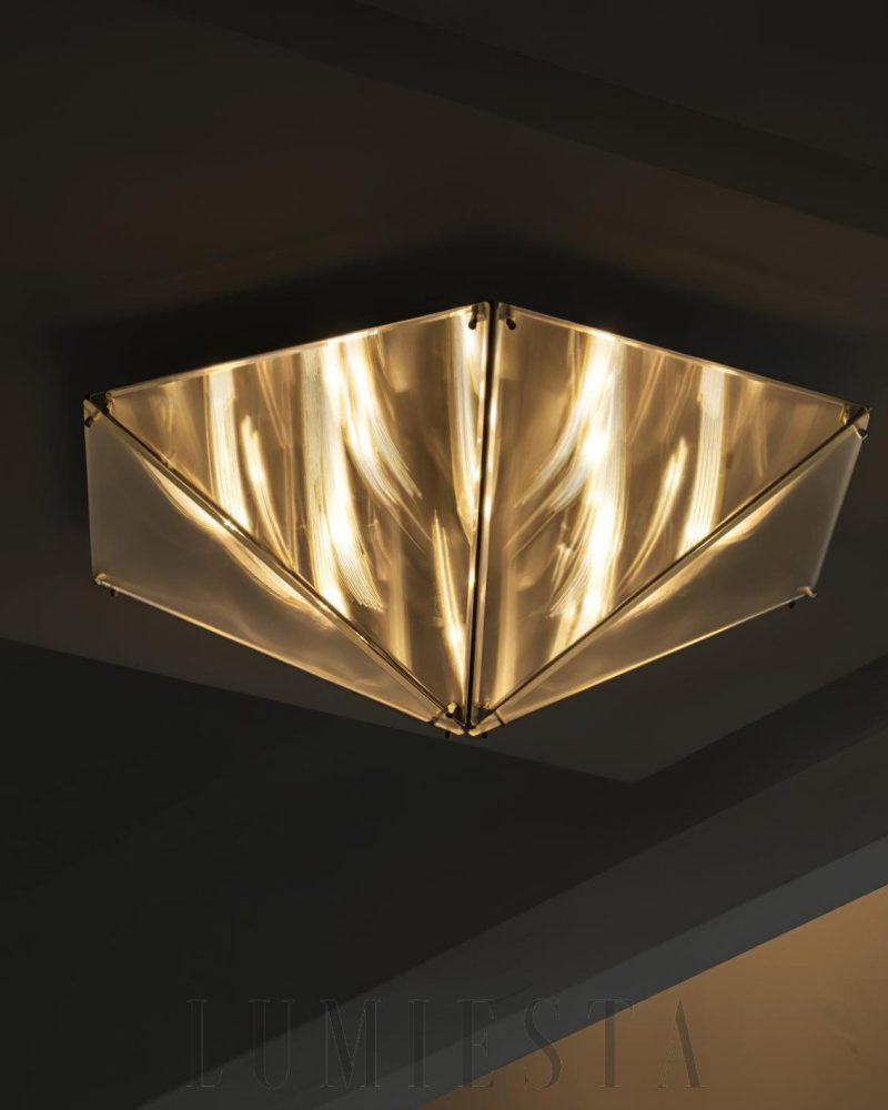 Lampa sufitowa Fragment chrom przezroczysta 40cm nowoczesny styl