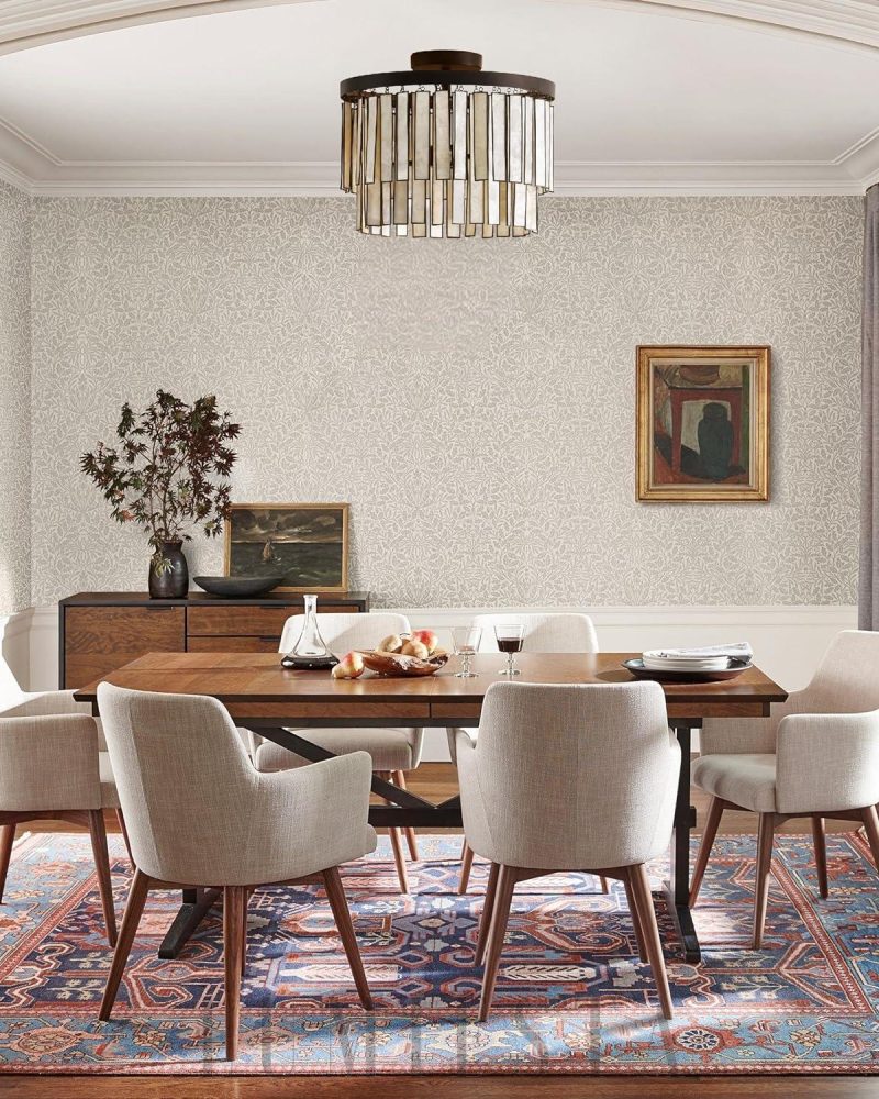 Elegancka okrągła lampa sufitowa Astrid z kapizą brązowa 38cm