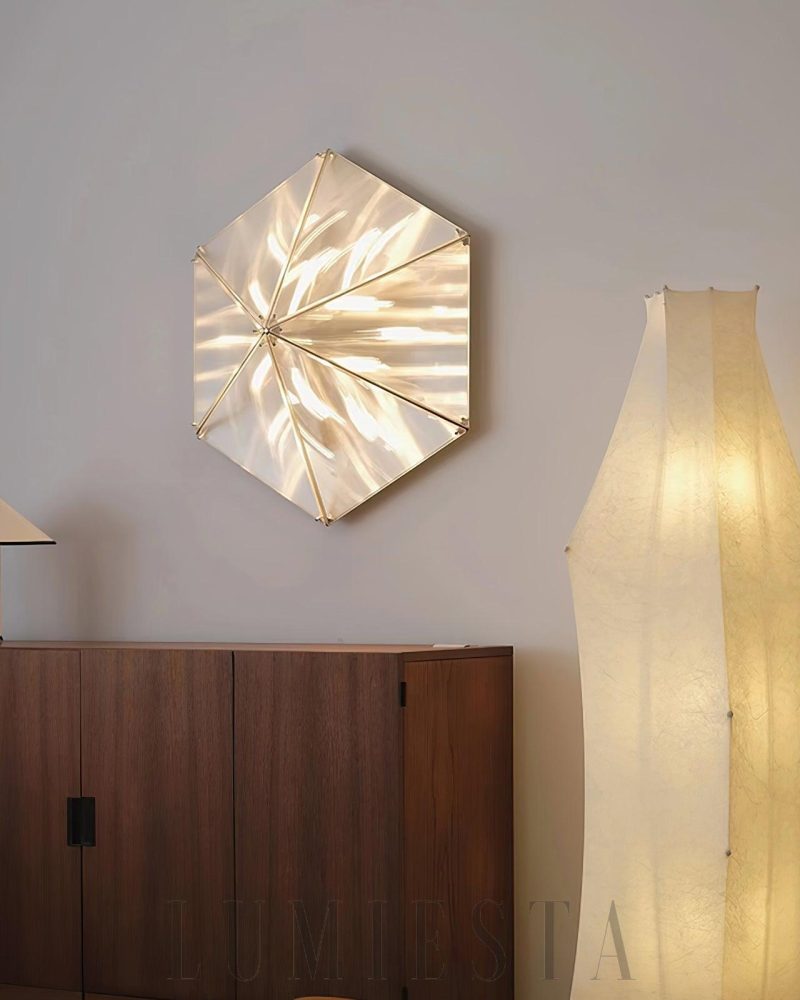 Lampa sufitowa Fragment chrom przezroczysta 40cm nowoczesny styl