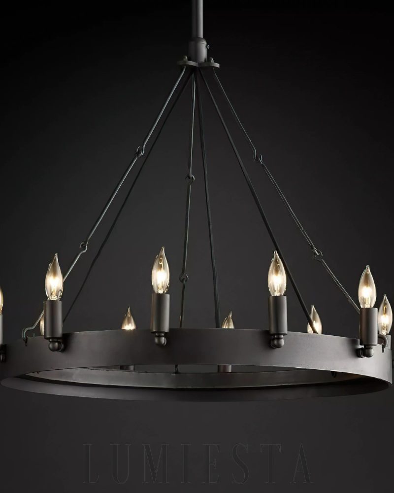Lampa sufitowa Camino Vintage Kandelabr okrągła 68 cm