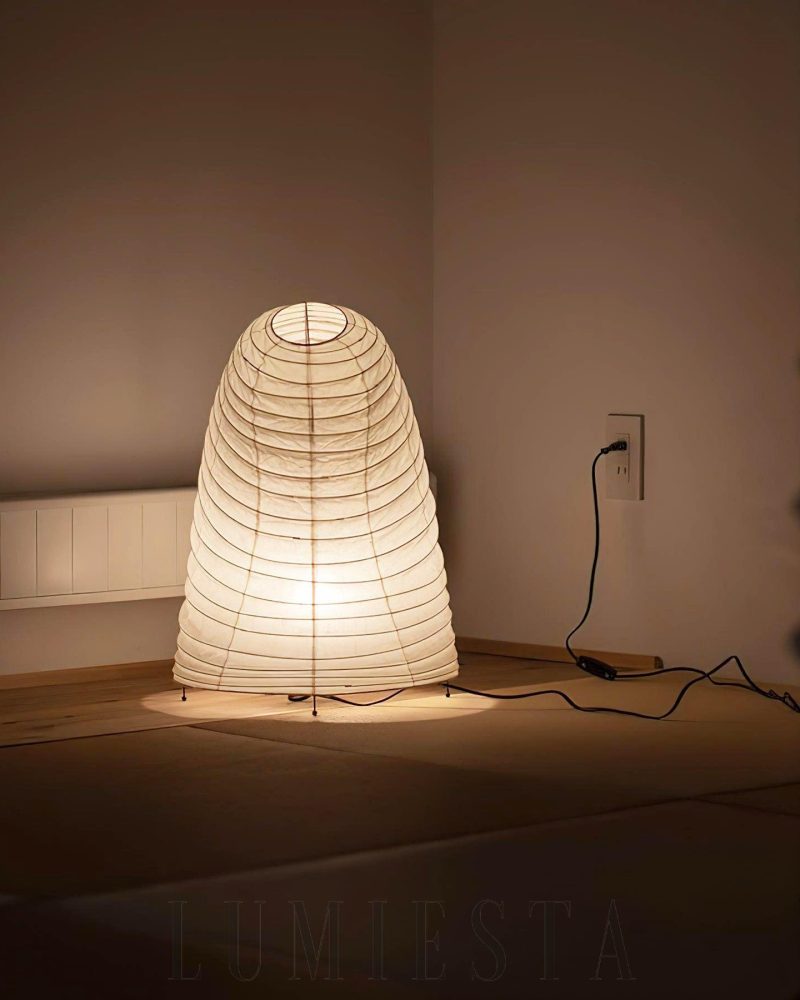Lampa stołowa Akari VB-13T w stylu japońskim beżowa 38cm