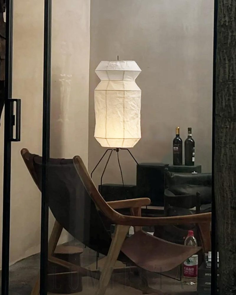Lampa podłogowa Akari UF3-L6 z washi papierem i eleganckim stylem