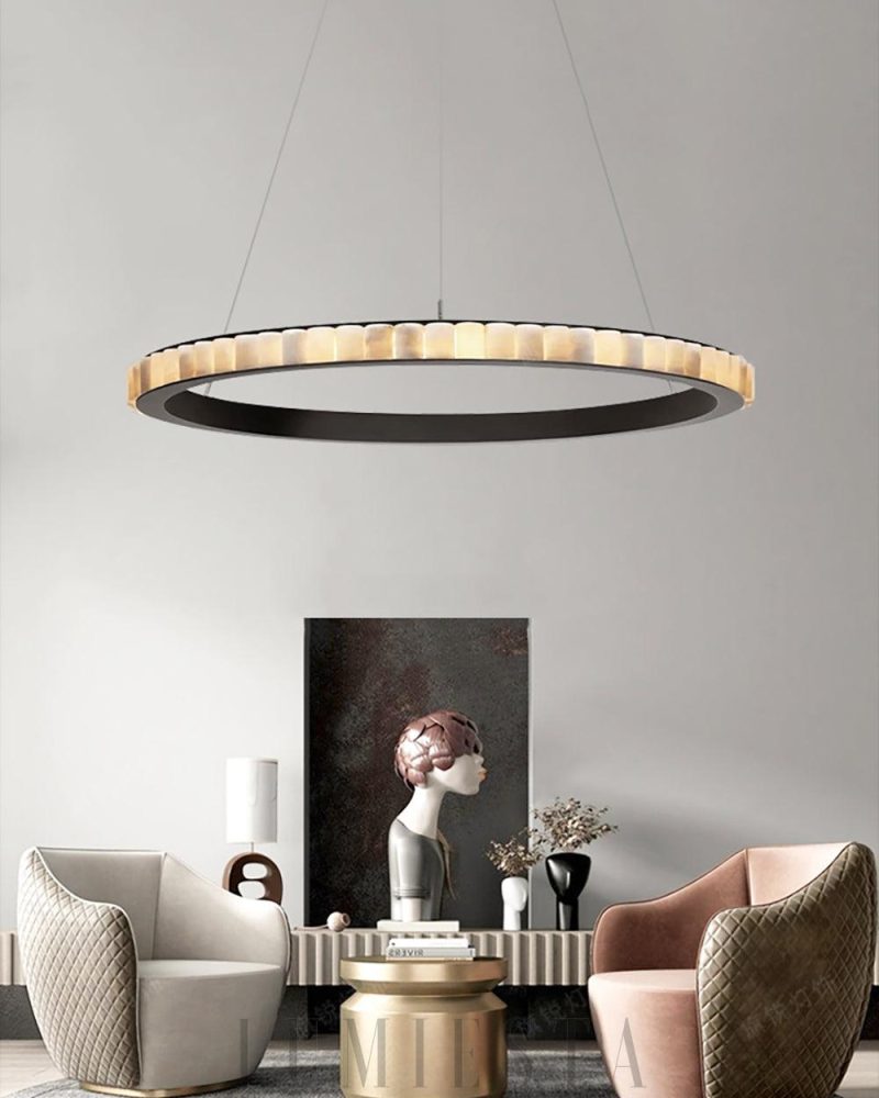 Alba Dorata - lampa wisząca w stylu nowoczesnym z alabastru