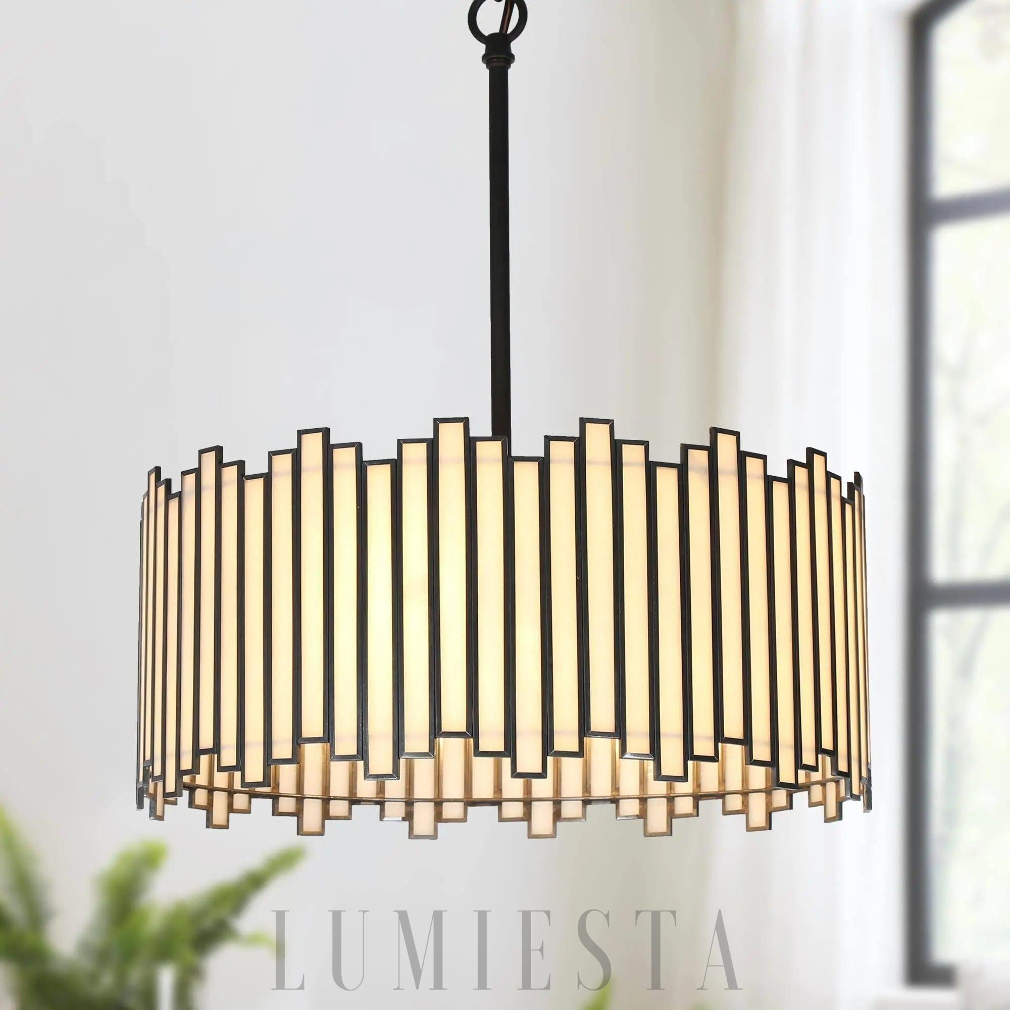 Lampa wisząca Hemaaolay w stylu glamour czarna lub złota 40cm